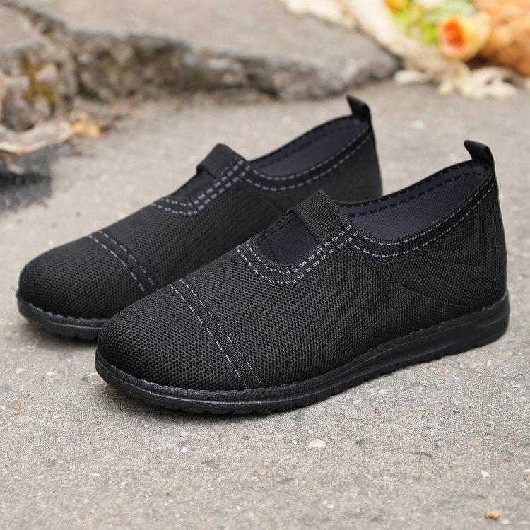 Cloth Shoes Soft Sole Sports Casual Shoes Wide Fat Feet Mother Shoes Large Size Square Dance Shoes Mesh
