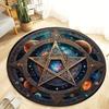 3D Cosmic Planet Pentagram Round Area Rugs Living Room Bedroom Chair Mats Bathroom Toilet Non-slip Floor Mats Home Decor Carpets