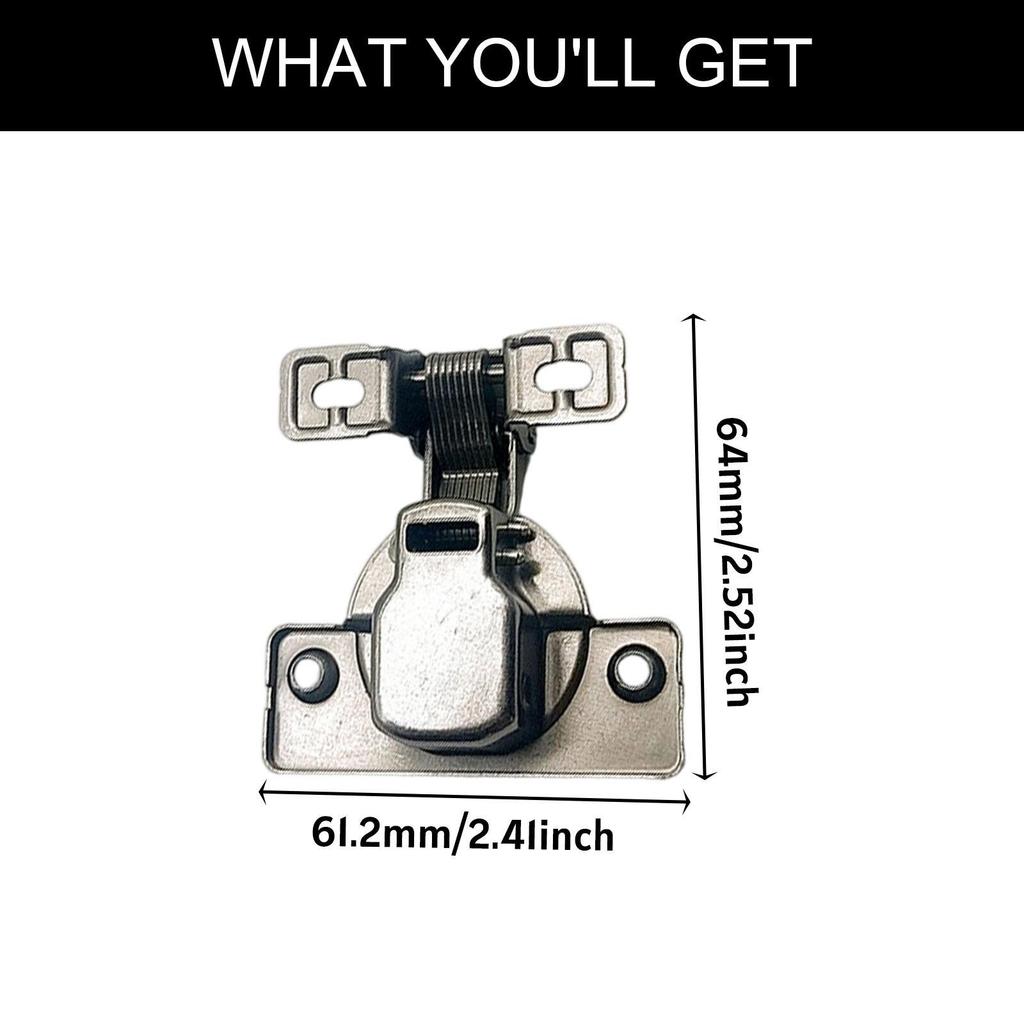 4x Self Closing Door Hinges Carbon Steel ,Furniture Hardware, Easy To Install, Rust Resistant Cabinet Hinges Cupboard Hinges