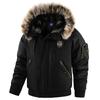 Winter Men's Warm Down Parkas Fashion Men Fur Collar Thick Windbreaker Padded Coats Men Fleece Lined Thermal Jackets Clothing