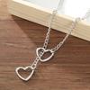 Vintage Bohemian Style Chain Necklace with Heart Pendant - Durable Alloy, Everyday Wear, Perfect for Parties & Special Occasions, Festive Accessory|Bo