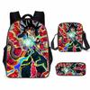 Animation seven dragon ball backpack, primary and secondary school schoolbag, satchel, shoulder bag, pencil case three-piece set