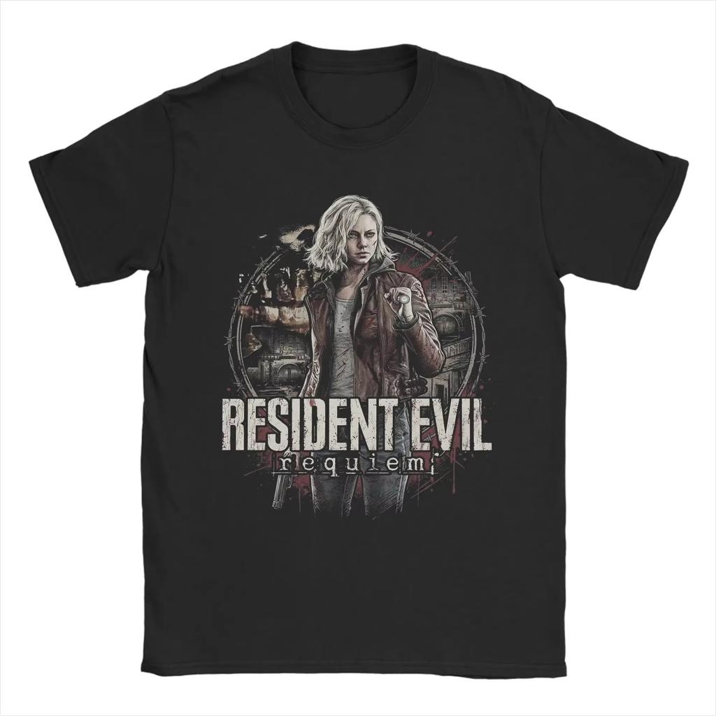 Resident Evil 9 Requiem Grace Ashcroft graphics 100Cotton unisex shirt 2026 Summer New Mens fashion Y2k Short sleeve Tshirt