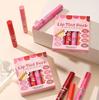 6 stk/boks Tear-Off Lip Gloss Set Vanntett Varig Matt Rød Peel Off Liquid Lipstick Lip Dye Tattoo Tinted Non-Ticky Lip Glaze