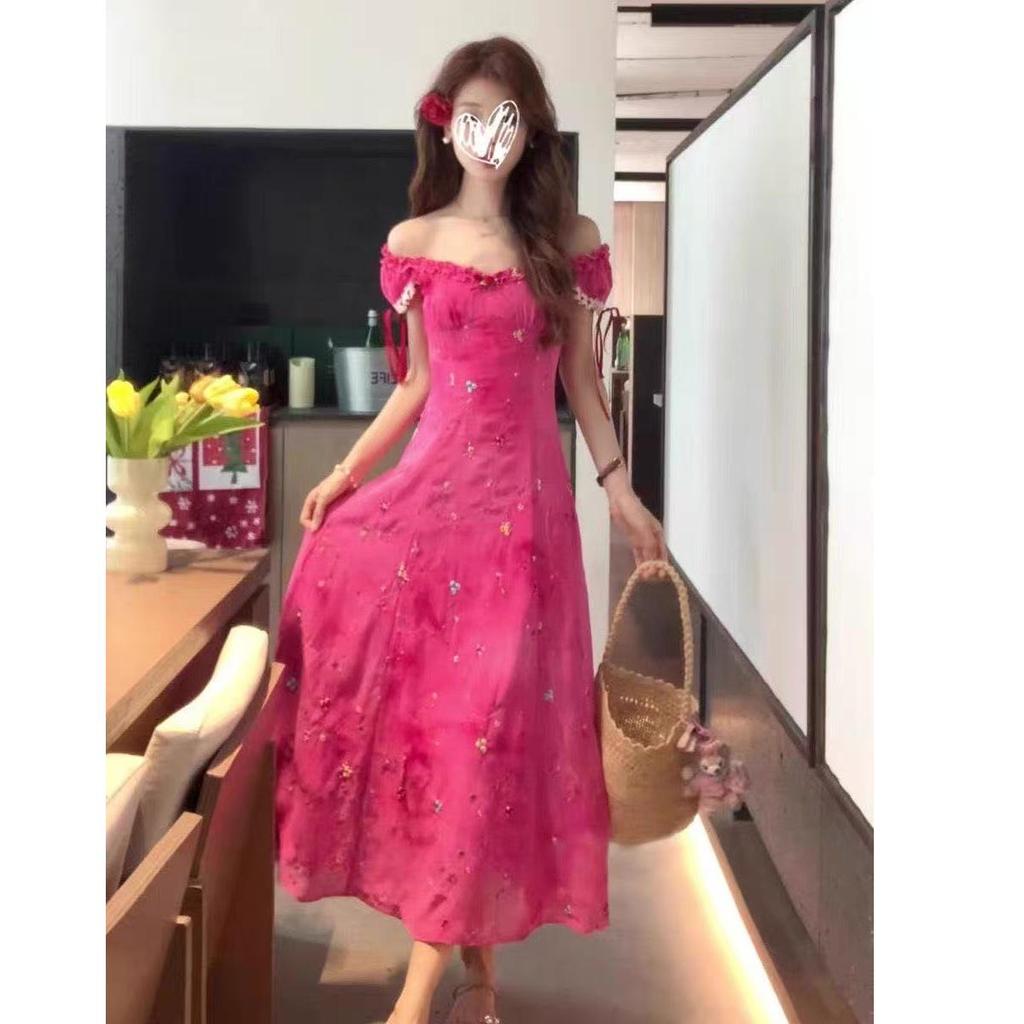 Women's Retro Print A-line Long Skirt - 2026 Summer Slim Fit