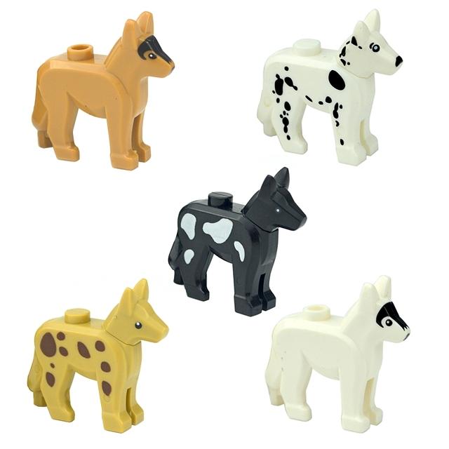 MOC City Animal Building Block Figures Goat Sheep Eagle Owl Panda Parrot Seagull Penguin Zoo Fram Accessories Bricks Toy Gift