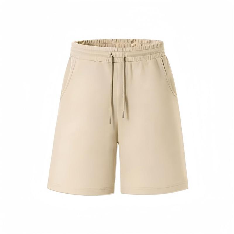 Terry Heavy Cotton Shorts Men's Summer Wear Loose Casual Sports Pants Japanese Solid Color Five Point Pants