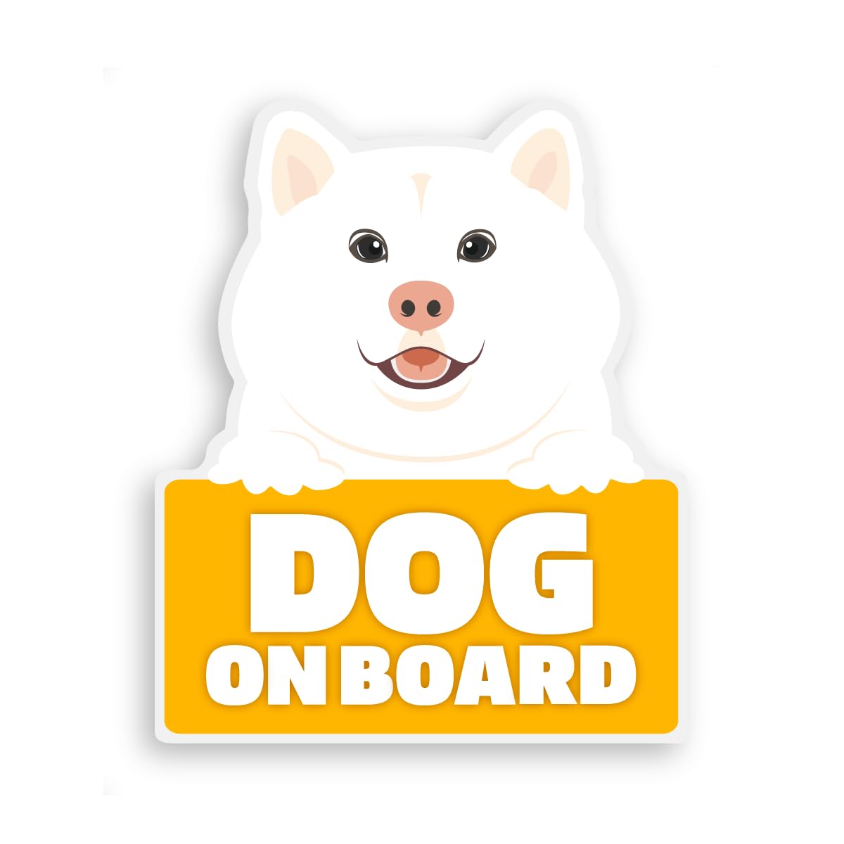 

Takasu Shoten Dog Cat Car Magnet, Car Sign, Sticker, Sticker, Backward, Dog In, Cat Inker (White Dog) білий