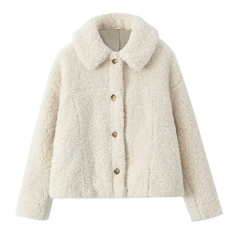 Fashion Style Winter New Women's Clothing Loose All-Matching Slimming Casual Fleece Jacket Outwear 3046340 712