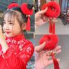 2 Pcs/Set Children Cute Chinese New Year Elastic Hair Bands Girls Lovely Soft Rubber Bands Kids Hair Accessories