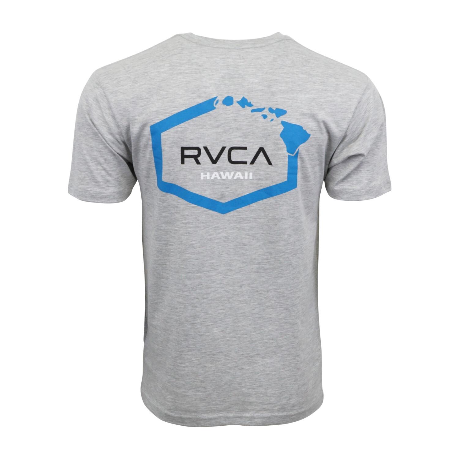 RVCA HAWAII ISLAND MENS T SHIRT GRAY XXL