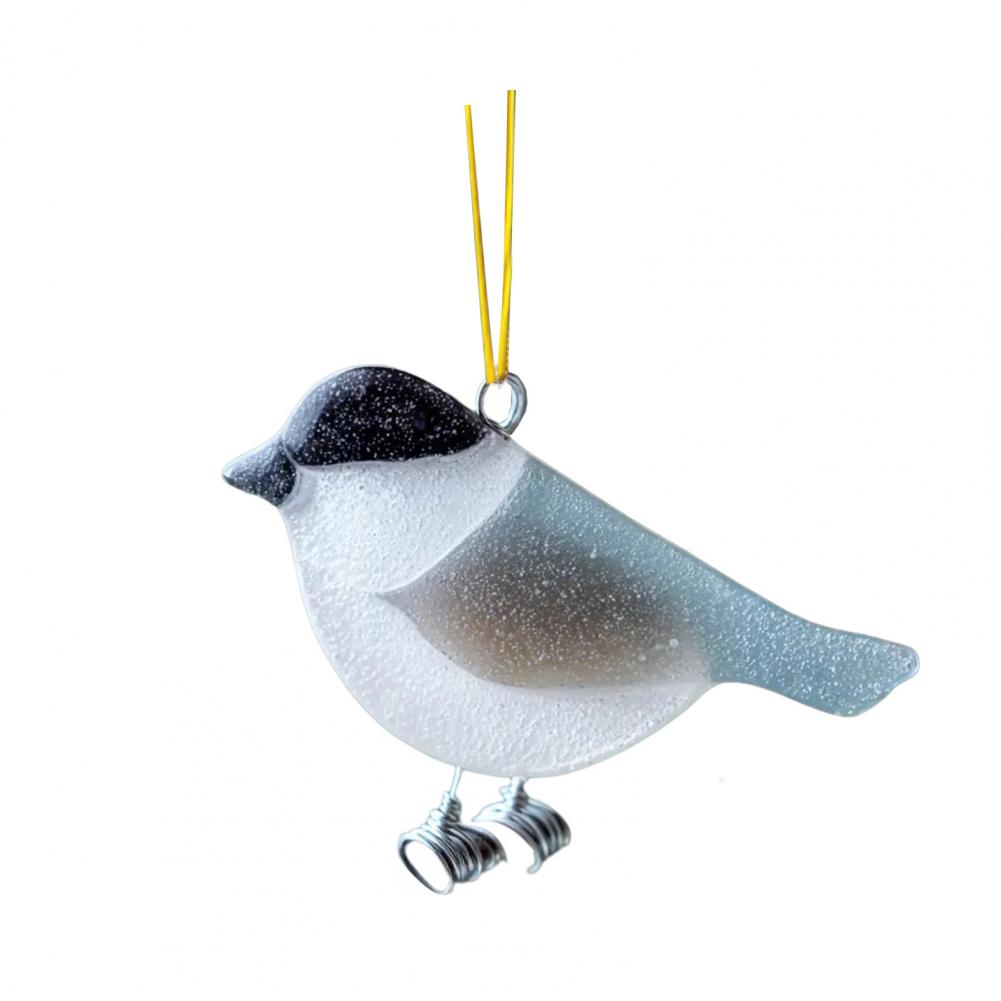 Acrylic Bird Hanging Decoration Winter Bird Hanging Ornament 2d Acrylic Bird Ornament Set Sea Glass Style Hummingbird for Lovers