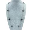 13MM Titanium Steel Necklace 60+5CM 10 Flower Double Sided Star Pattern Shell Lucky Four Leaf Clover Necklace