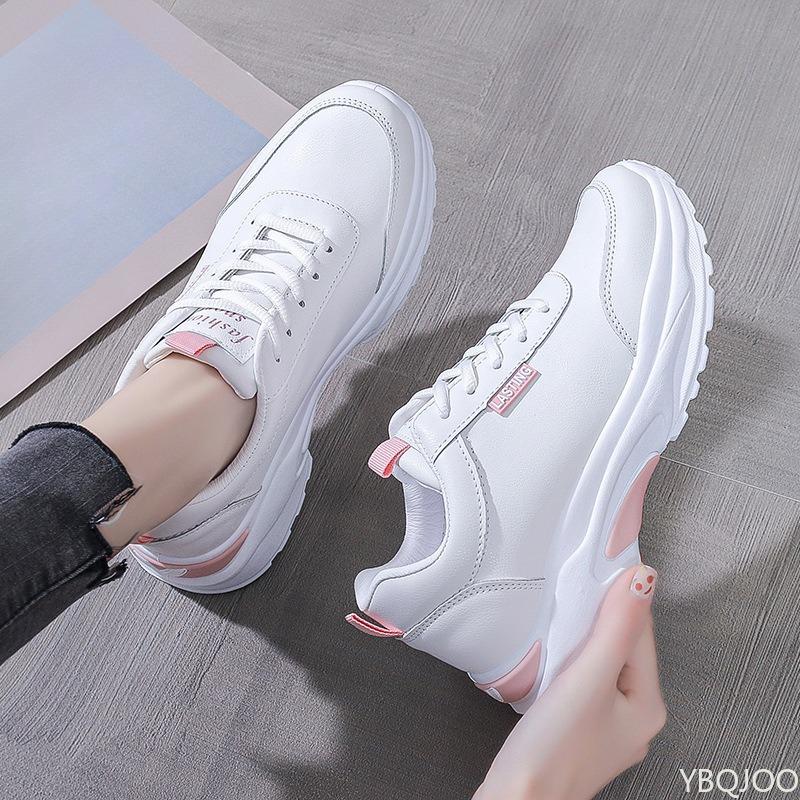 Kobiety wiosna nowe Modne wszechstronne buty sportowe damskie minimalistyczne buty do biegania na grubej podeszwie casualowe wygodne sneakersy