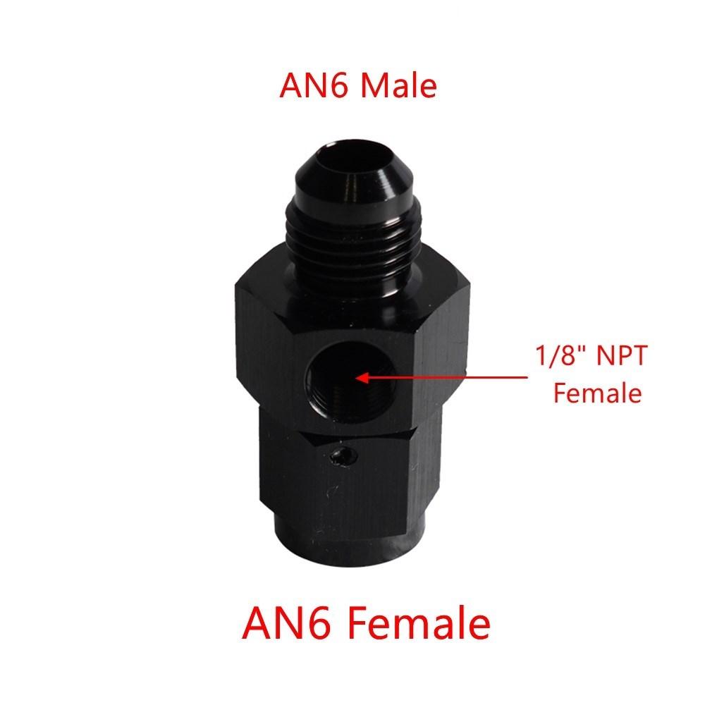 AN6 AN8 AN10 AN12 1/8" NPT Oil Pressure Sensor Adapter Gauge Gage Swivel Joint Connection Gauge Port Hose Pipe Adapter Fitting