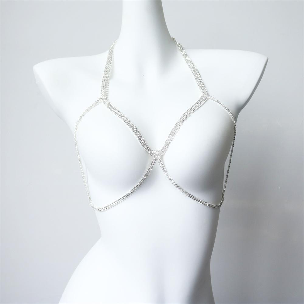 

European And American Sexy Babes Bra Body Chain, Nightclub Party Exaggerated Women S Bikini Body Chest Chain