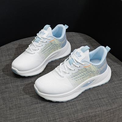 Scarpe da donna in tessuto traspirante a trama volante, versione coreana, primavera 2025, tendenza ins, scarpe sportive da corsa per studenti, scarpe casual da donna Q1005
