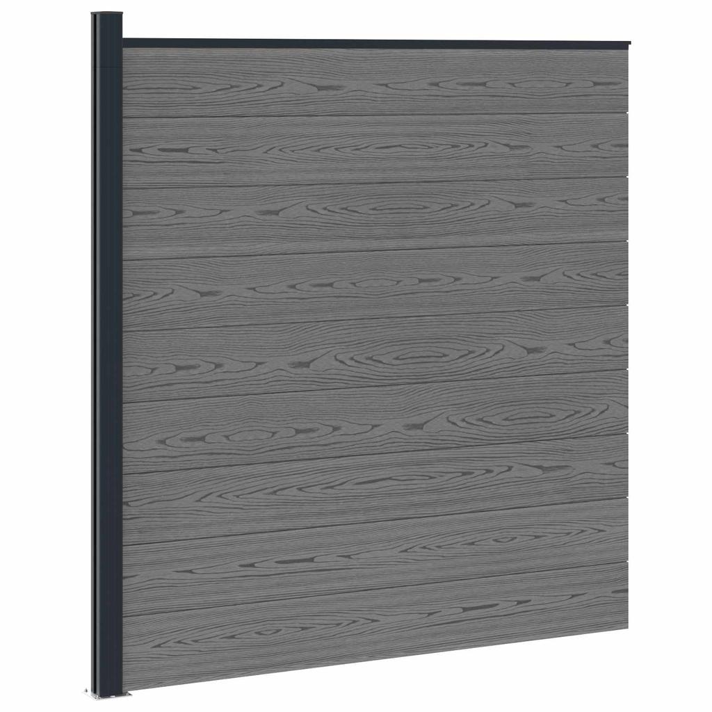 WPC and Aluminum Fence Panel Gray