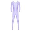Herren Glatter Unifarbener Langarm Rundhals Bodystocking Nachtwäsche Body