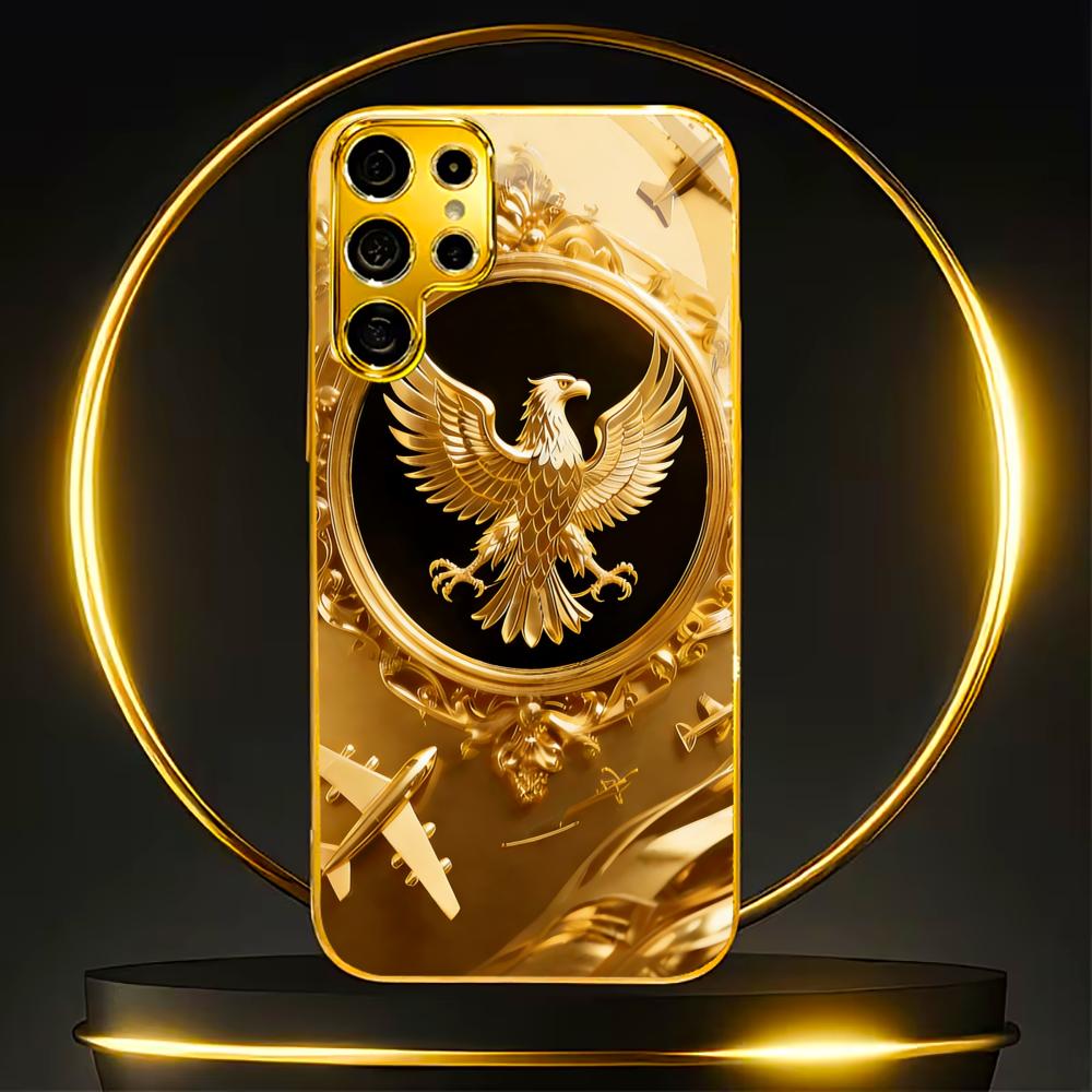 Golden bird pattern   Phone Case for Samsung Galaxy S26 S25 S24 S23 S22 S21 FE Ultra Plus back cover