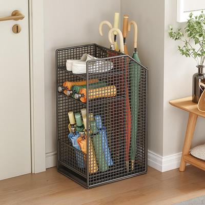 Umbrella Storage Rack Draining Stand Freestanding Iron Space Saving