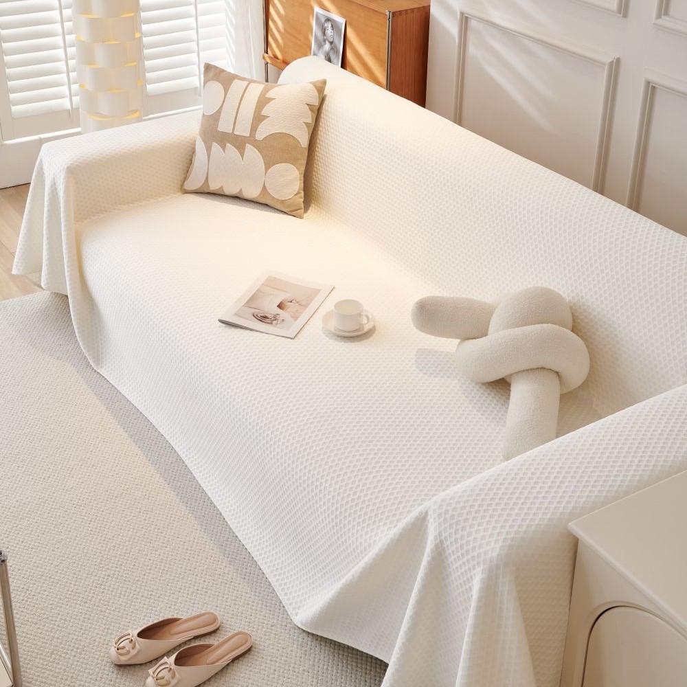 Cotton Sofa Cover Dust and Anti-Cat Scratch Protection Carpet Single Full Four Season Modern Luxury Throw Blanket