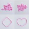 New English Blessing Words Happy Birthday Valentine Mother's Day Thank You Cookie Mold Embossing Stamp Press Frame Baking Tools