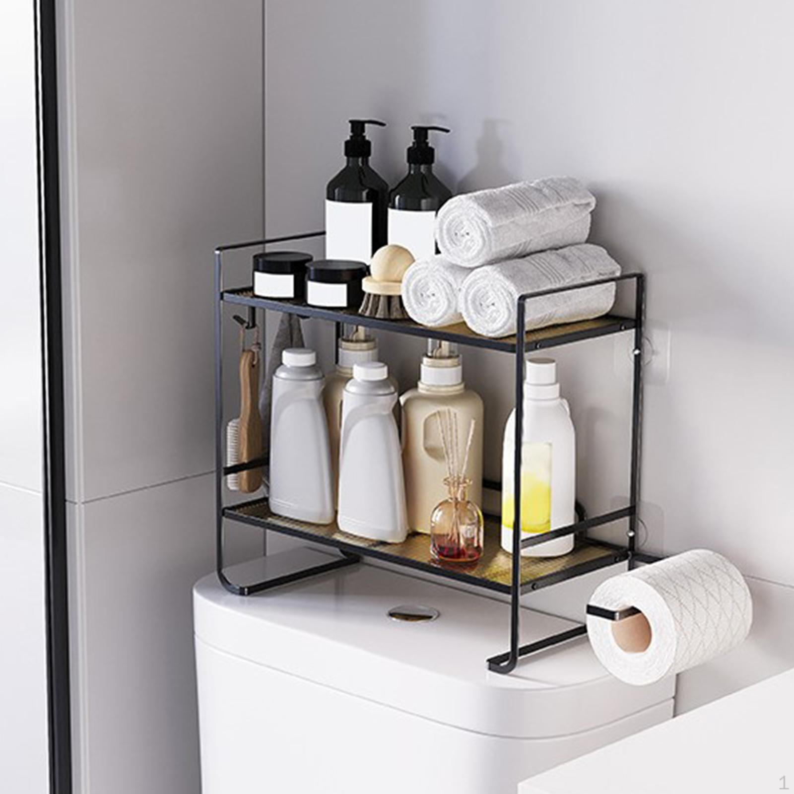 

Ванная комната над туалетом полка для хранения вещей подставка для туалетного столика элегантный переносной настенный душ чёрный