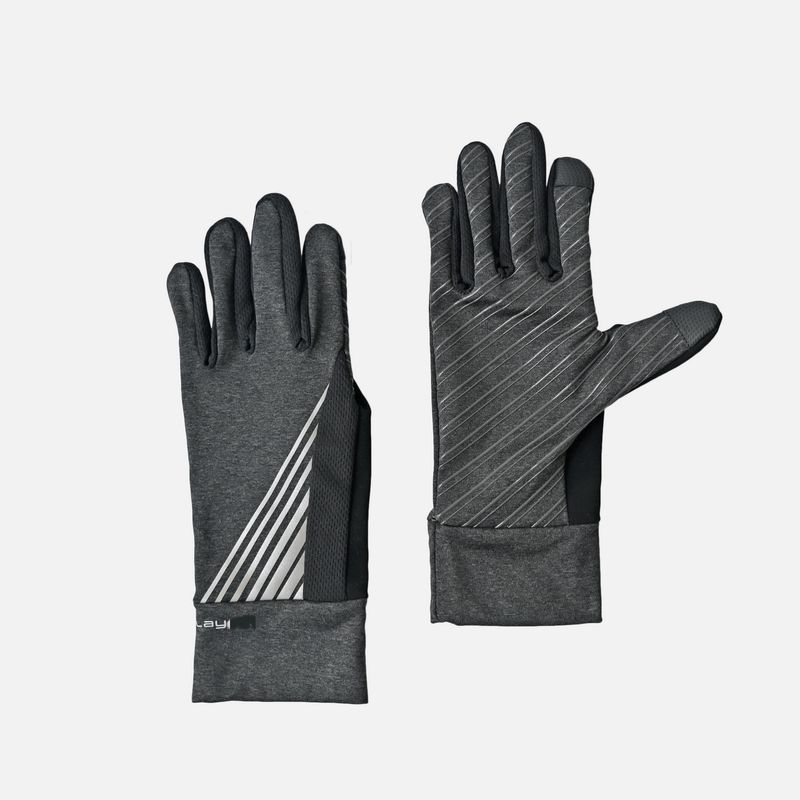 

Single-Layer Touch Screen Reflective Motion Gloves Silicone Non Slip Breathable Running Driving Cycling Fitness Men and Women Spring and Autumn Export Defect S/M code