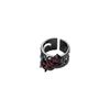 Dark Style Deep Red Net Ring Halloween Gift Geometry Black Finger Jewelry Bagues