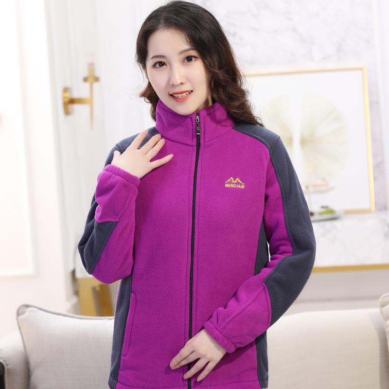 Doppelseitiger Fleece-Mantel für Damen - Sweatshirt mit Fleece-Futter für Mütter und Senioren (Frühling, Herbst, Winter).