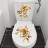 Pegatinas Florales para Inodoro Autoadhesivas para Pared de Baño DIY Extraíbles Impermeables Pegatina para Tapa de Asiento de Inodoro para Baño WC Decoración