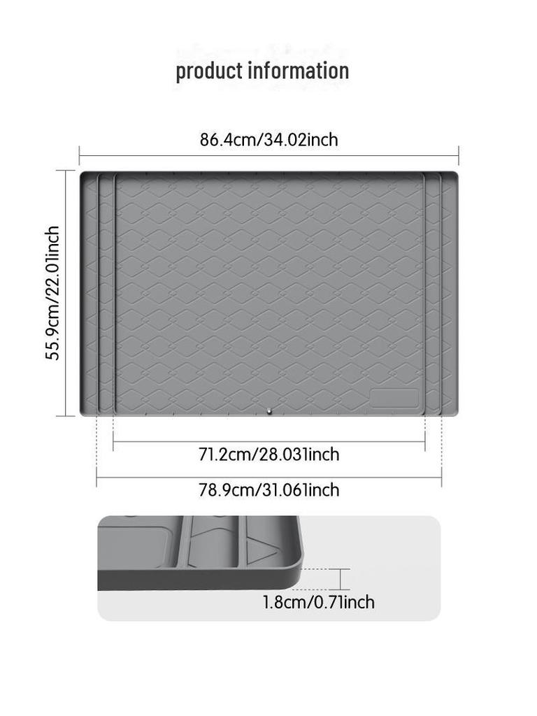 Silicone Anti-Fouling Waterproof Sink and Cabinet Mat, 34x22