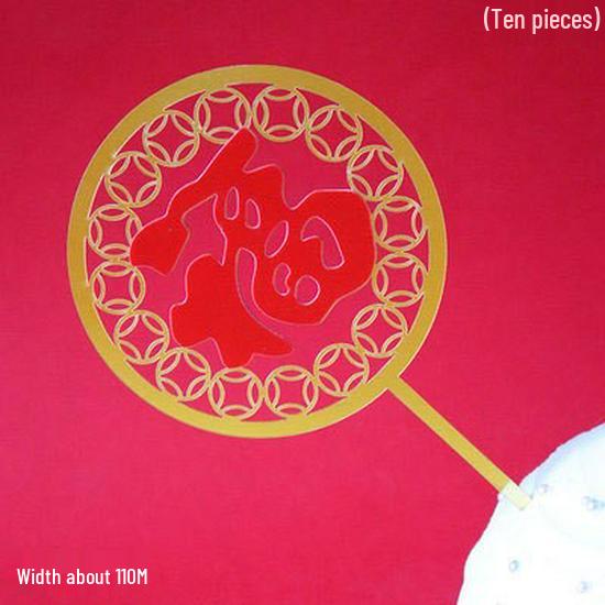 Plum Blossom Branch Longevity God & Goddess Cake Toppers for Birthday Celebration
