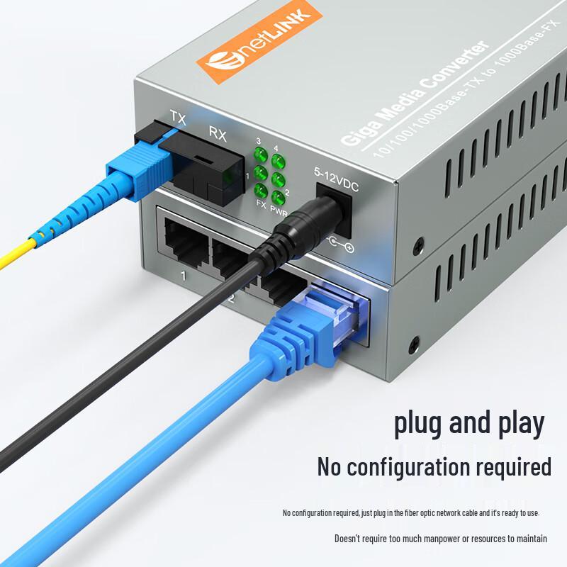 NetLINK Gigabit Single-Mode Fiber Optic Transceiver Pair (3KM)