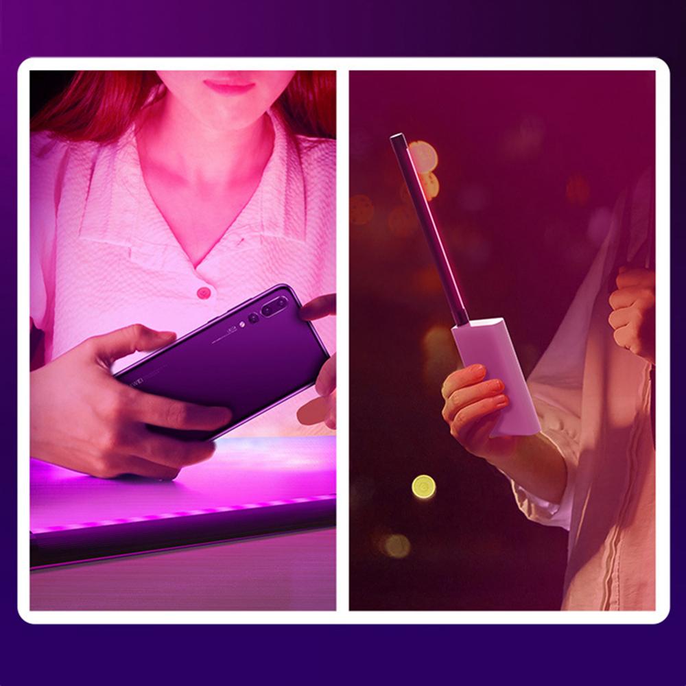 Iluminare LED pentru Fotografie Stick RGB Lampă de Umplere Lumini de Noapte Atmosferă Colorată Lampă Portabilă Alimentată USB pentru Selfie Frumusețe Live