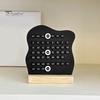 Wiederverwendbarer Ganzjahreskalender, Ewiger Block mit Datumsmarkierer, Schreibtisch-Holz, Moderne minimalistische Basis, DIY-Ring, Ein Tagesplaner für Büro und Zuhause
