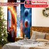 2D FLAT PRINTING 2pcs Curtains (Without Rod) Dynamic Basketball Universe Modern Fashionable Curtainments During the Ramadan