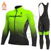 Megamo Set Termico Invernale in Pile a Manica Lunga per Ciclismo Abbigliamento Mountain Bike Maglie da Bicicletta da Uomo Abbigliamento Maillot Ropa Ciclismo