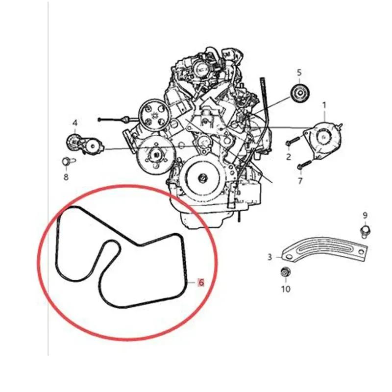 Baificar Brand New  Serpentine Belt 53034095AA For 2007-2018 Jeep Wrangler & Wrnagler Unlimited JK