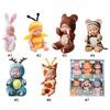 1/6 Stk. 11cm Mini Reborn Babypuppe Simulation Wiedergeburtspuppen Spielzeug Miniatur Reborn Puppe Kinder Mädchen Spielzeug für Kinder Geburtstagsgeschenk