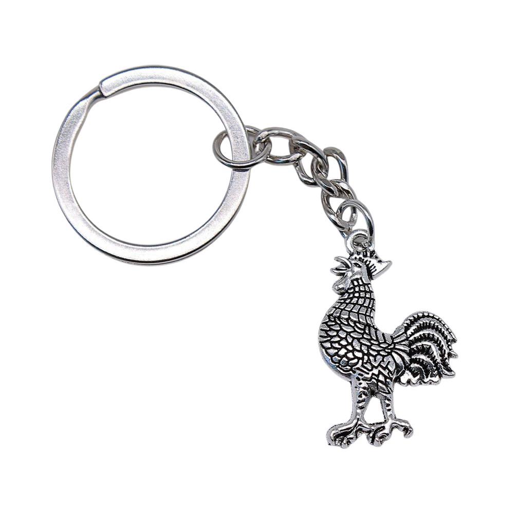 Cat Keychain Poultry Charm Pet Lover Key Holder 28mm Ring