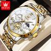 OLEVS 2859 Klassische Römische Skala Wasserdichte Armbanduhren Herren Luxus Original Quarz Uhr für Herren Leuchtendes Chronograph Relojes