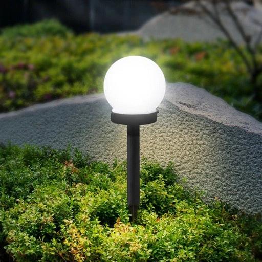 Duże Lampy Ogrodowe 6X Lampki Solarne Led Kula 10Cm Wbijane Zestaw 6 Sztuk