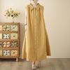 Sleeveless Plus Size Cotton Vintage New In Dresses for Women Casual Loose Long Summer Shirt Dress