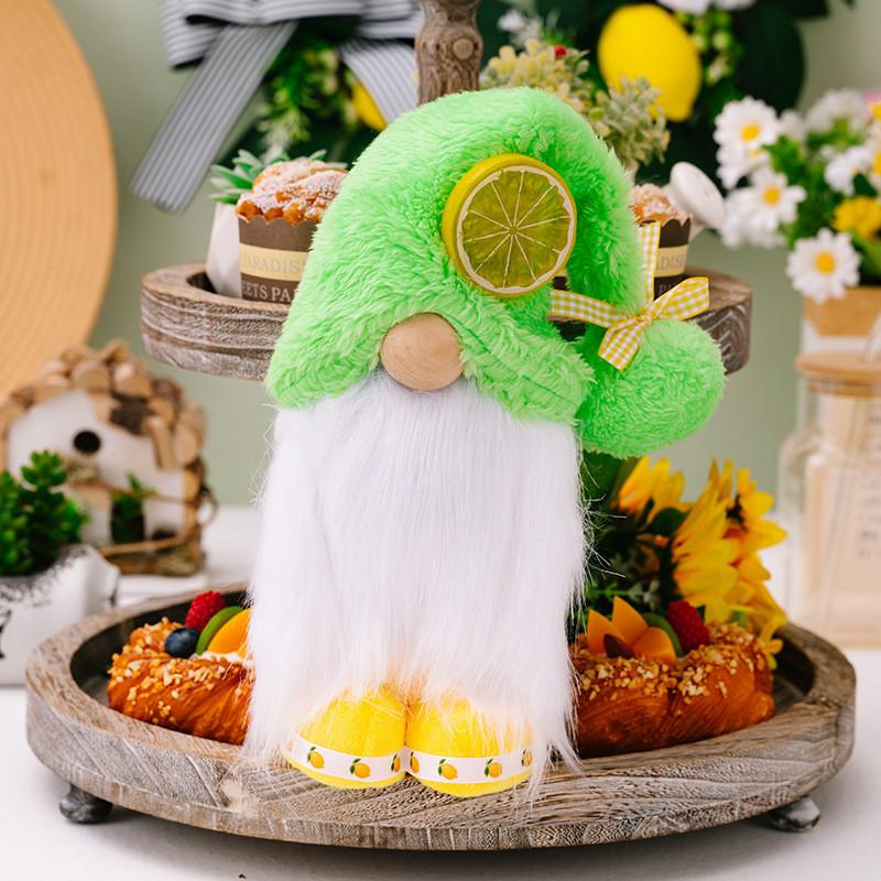 Summer Whimsical Lemon Gnome Plush Decoration For Creative Styling Home
