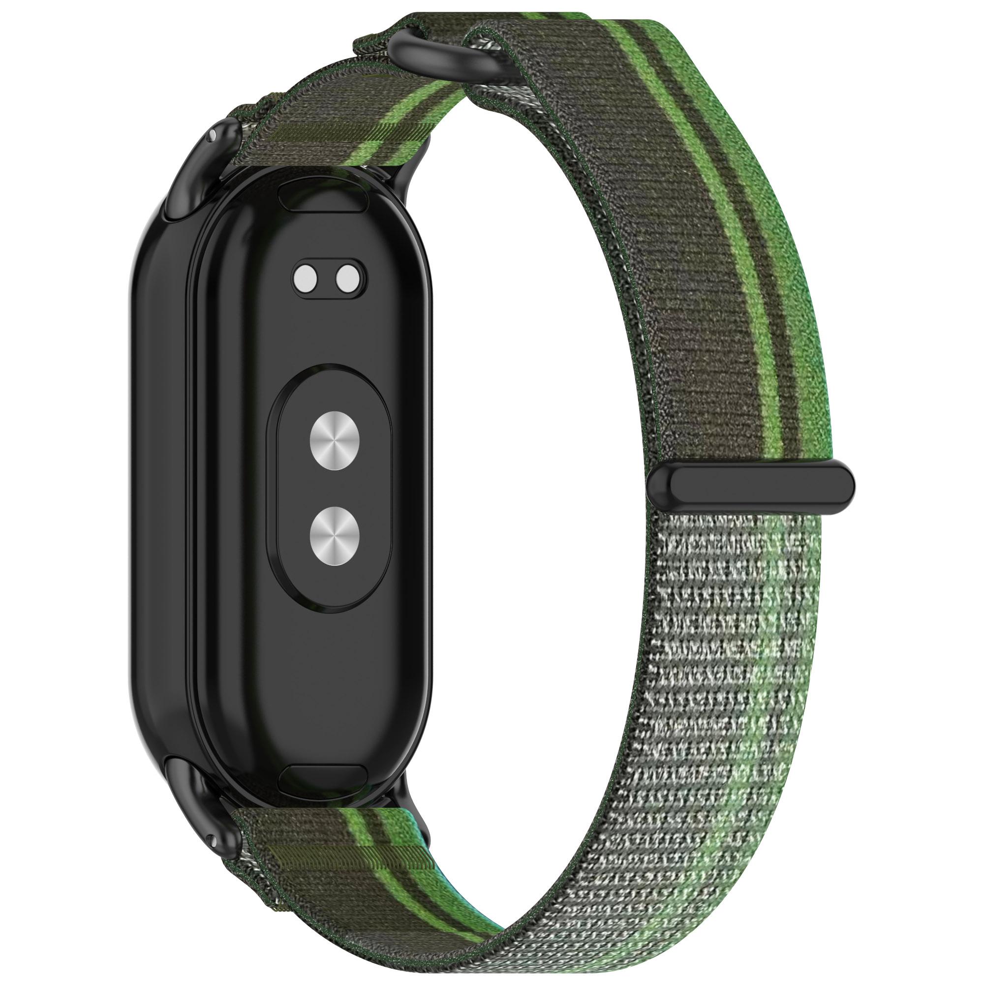 

Для Xiaomi Smart Band 9 NFC/9/8 NFC/8 Ремінець для годинника Дихаючий нейлоновий спортивний ремінець Blackish Green
