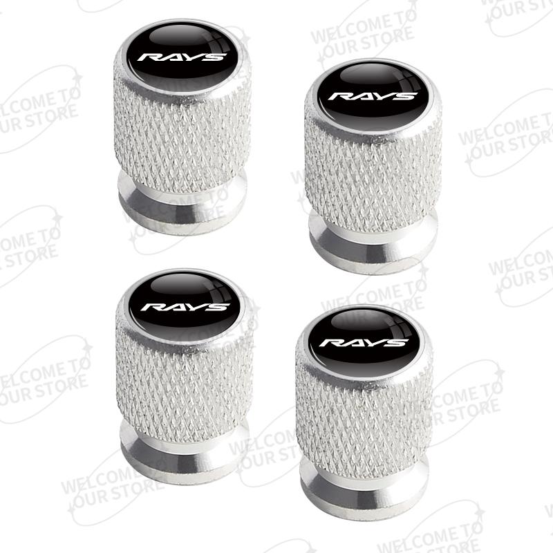 

Aluminum For RAYS Logo Toyota Honda Subaru Suzuki Acura Lexus Mitsubishi Mazda 4pcs Car Decor Wheel Tire Valve Caps Stem Cover
