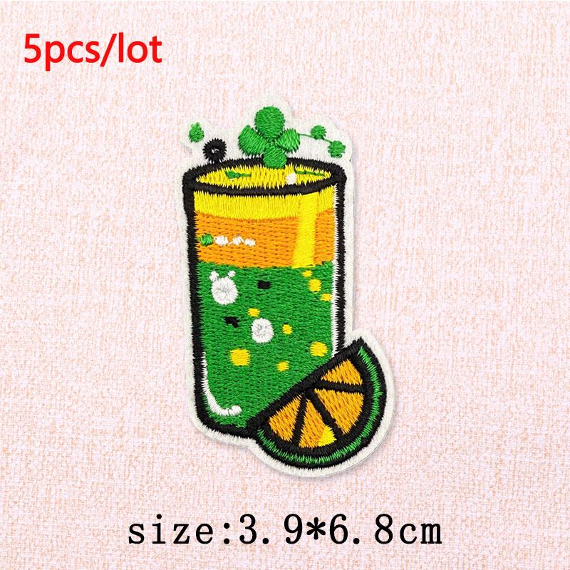 5Pcs/Lot St. Patrick's Day Leprechaun Beer Iron On Patches - Embroidery Patch Appliques for Jeans Backpacks DIY Crafts