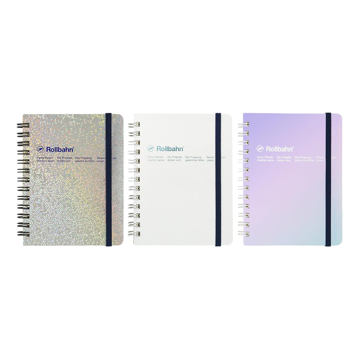 

Delfonics Rollbahn Pocket Memo Pads, Metallic, Medium (Hologram, Pearl White, Polarized, 3-Pack)